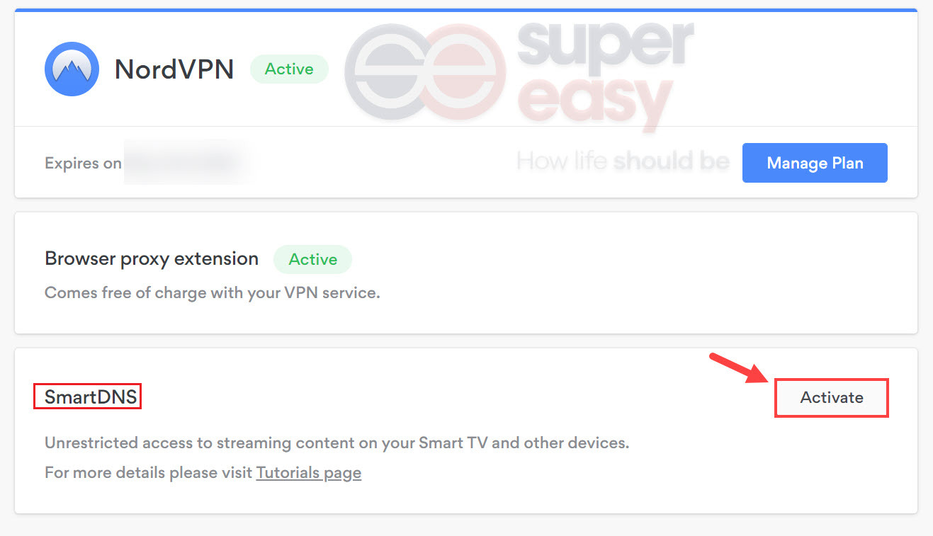 activate SmartDNS NordVPN