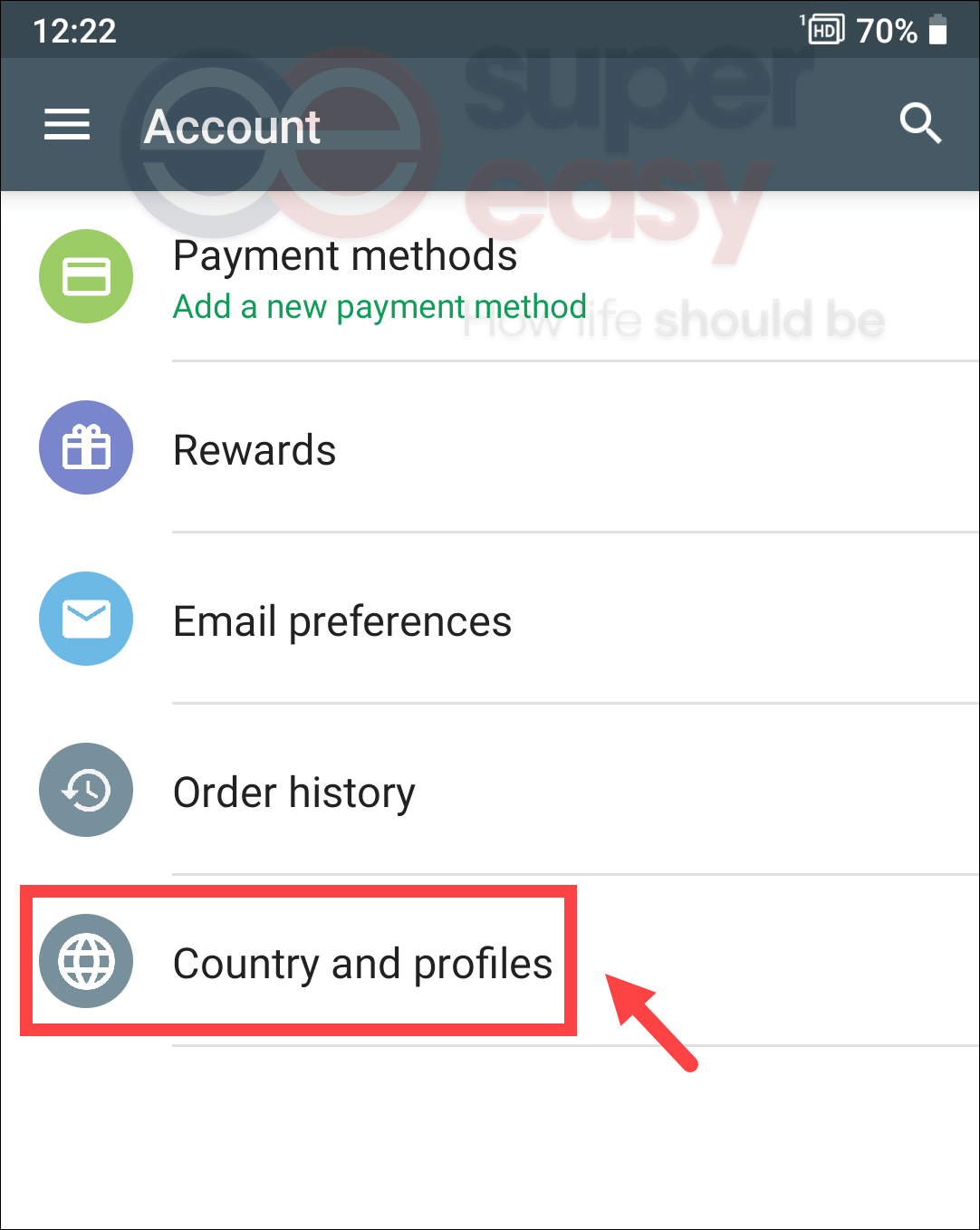 how to chaneg Google Play country