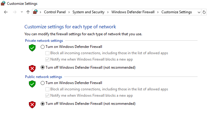 roblox not showing up in firewall setting