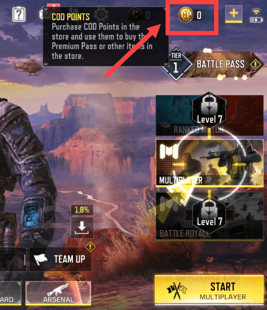 how to check the CoD Points I am having on Call of Duty Mobile