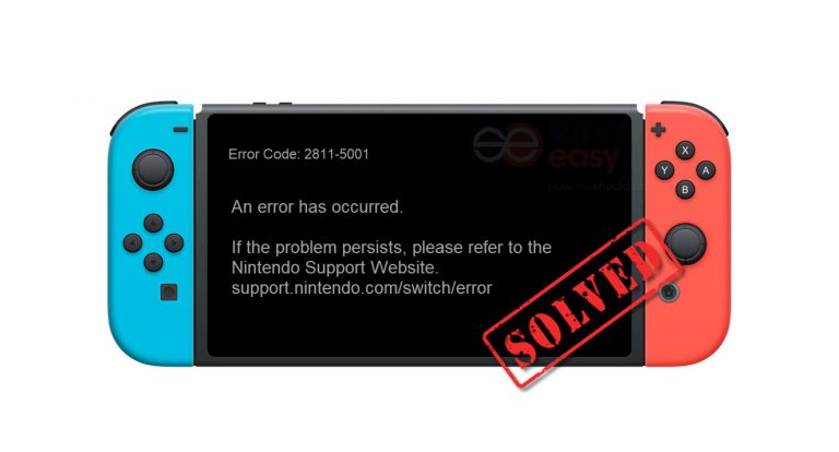 Fixed Nintendo Switch error code 2811-5001