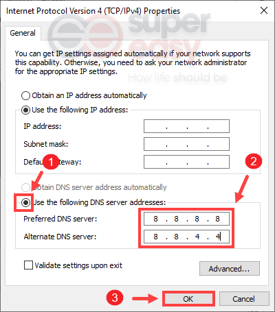 how to change DNS server