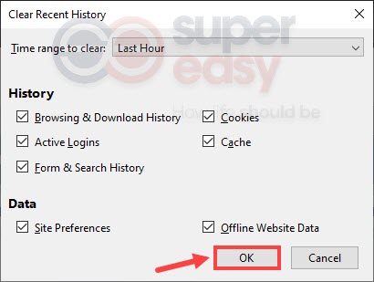 how to delete cookies and cache on Firefox
