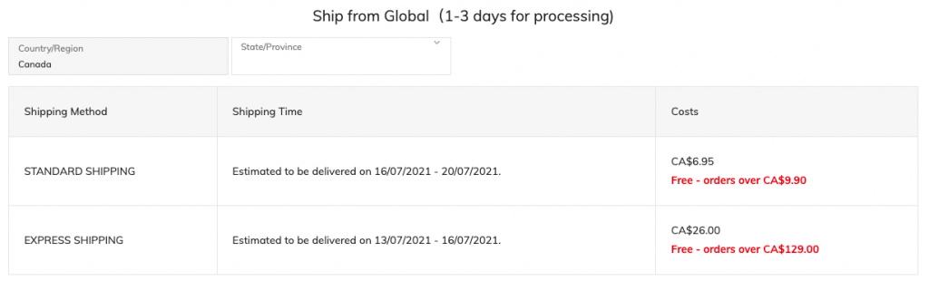 reiss free shipping code