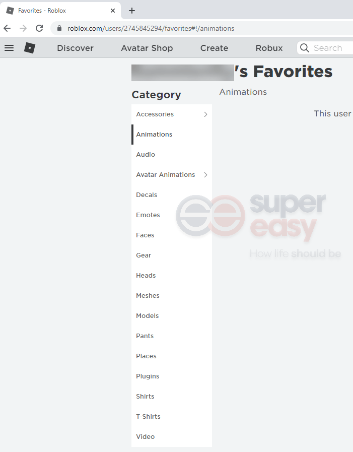 how to view all my favorites on Roblox