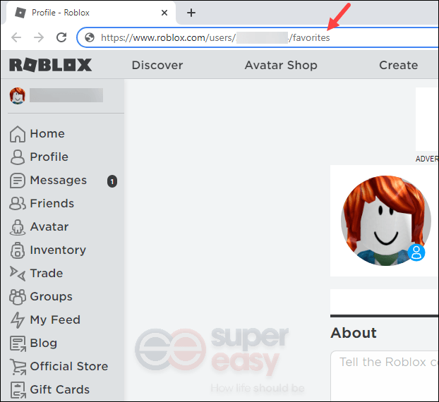 how to look at Roblox Favorites