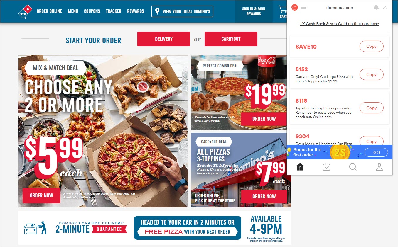 dominos coupon code march 2021
