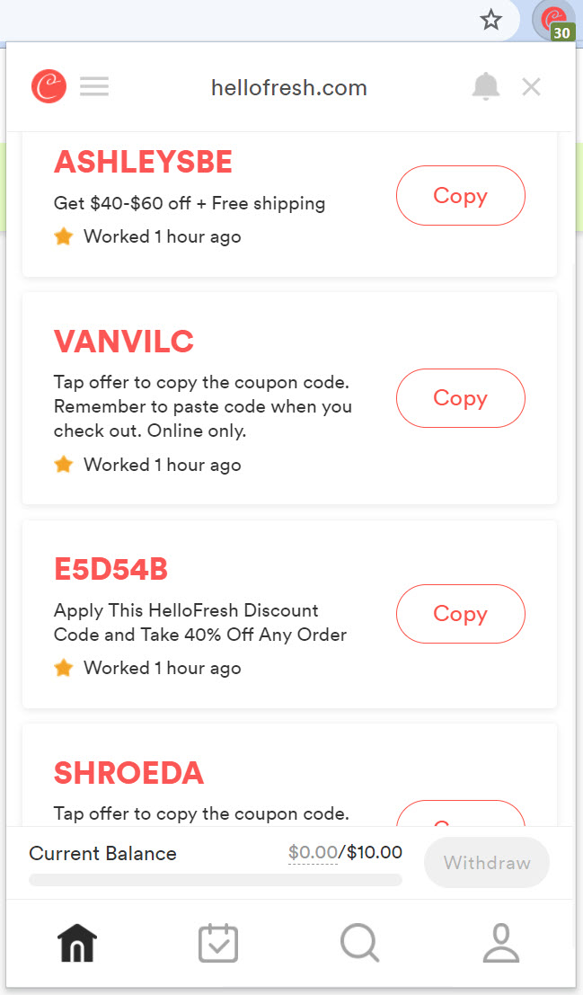 [SOLVED] HelloFresh promo codes / comeback deal not working Super Easy