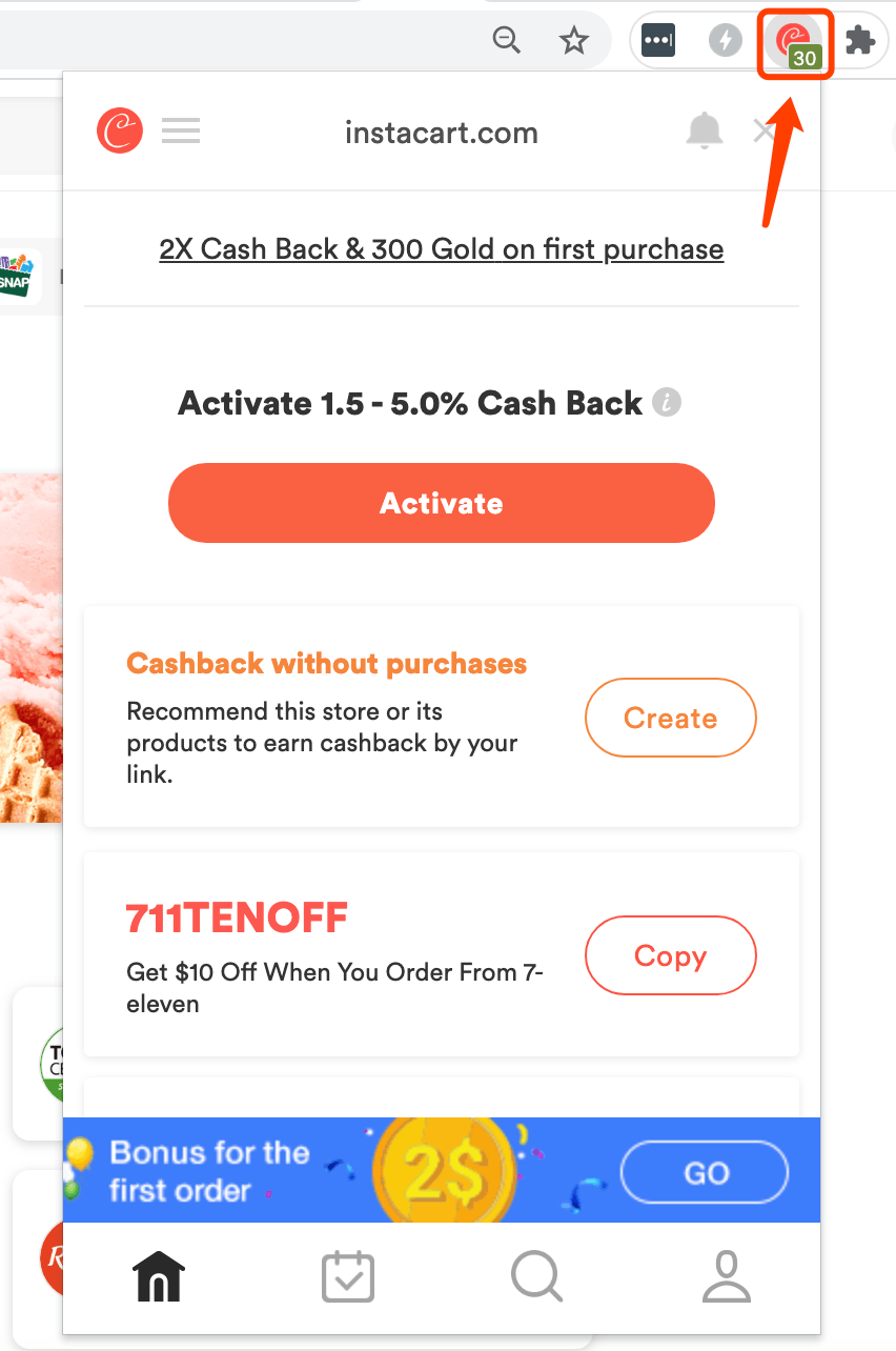 get instacart coupon with coupert