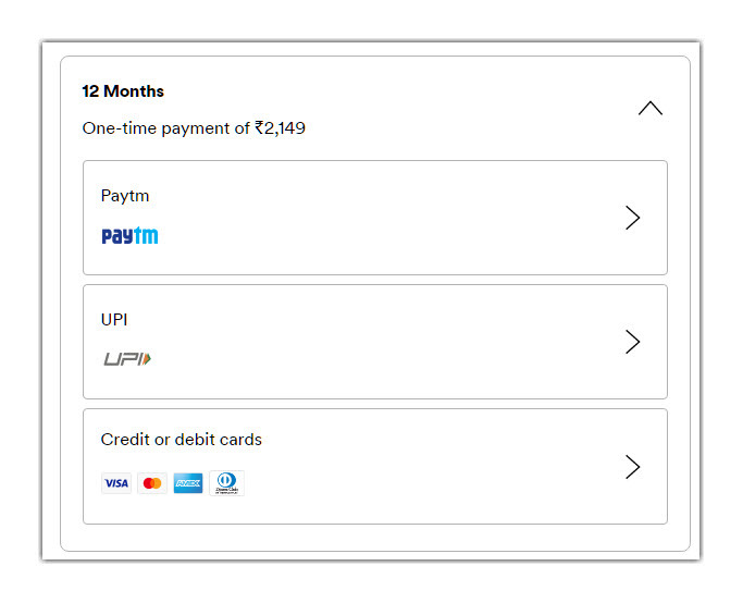 payment methods