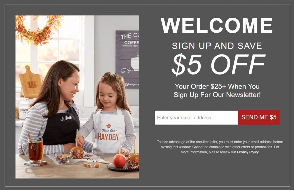 Personalization Mall Sign Up and Save $5