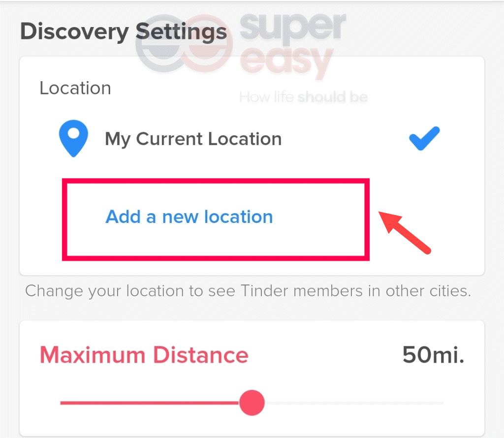 Tinder change location