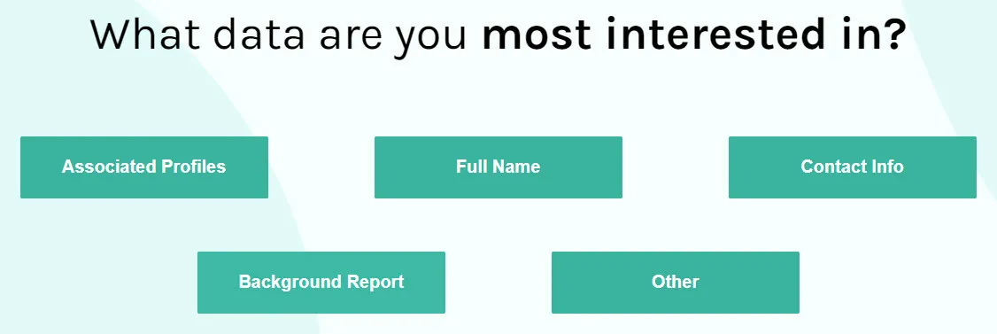 What data you are most interested in PeopleLooker