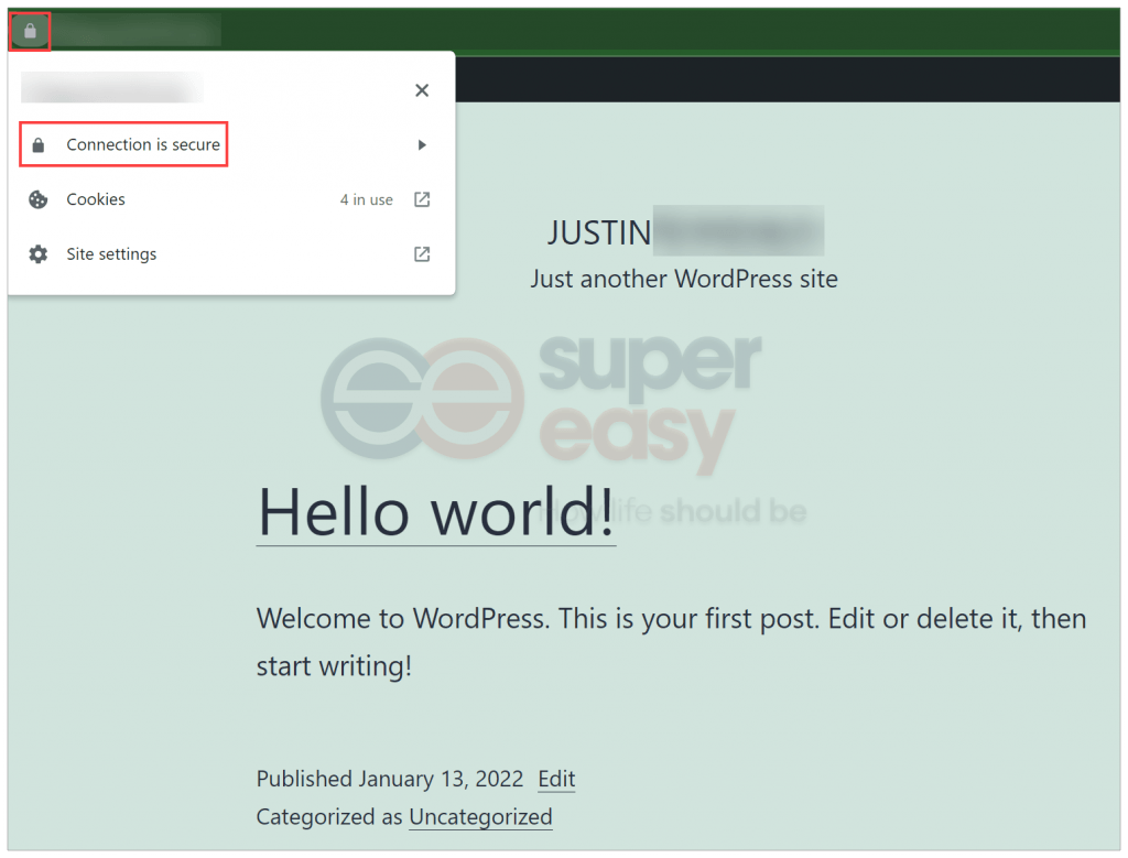 WordPress Site Enabled HTTPS