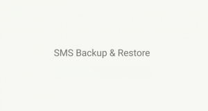 SMS backup and restore