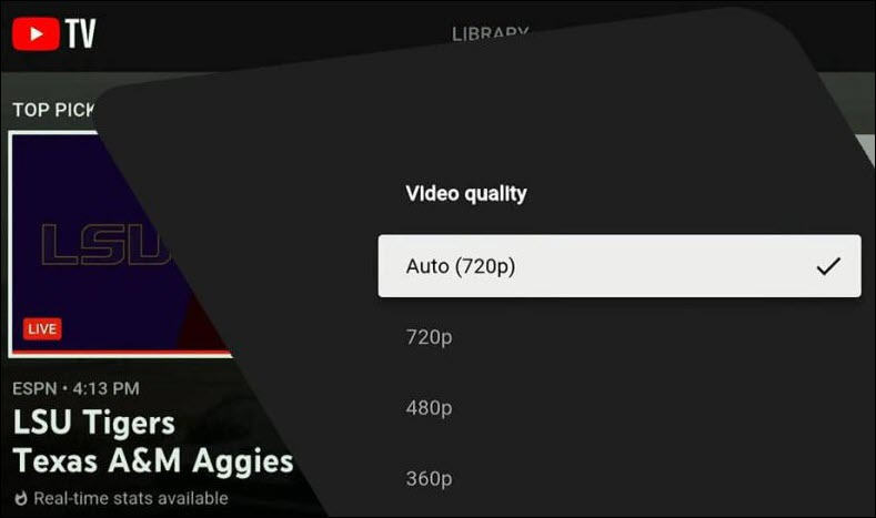 Fix YouTube TV Buffering by changing video resolution