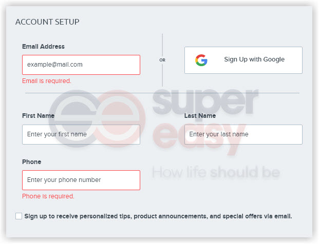 Dreamhost account setup