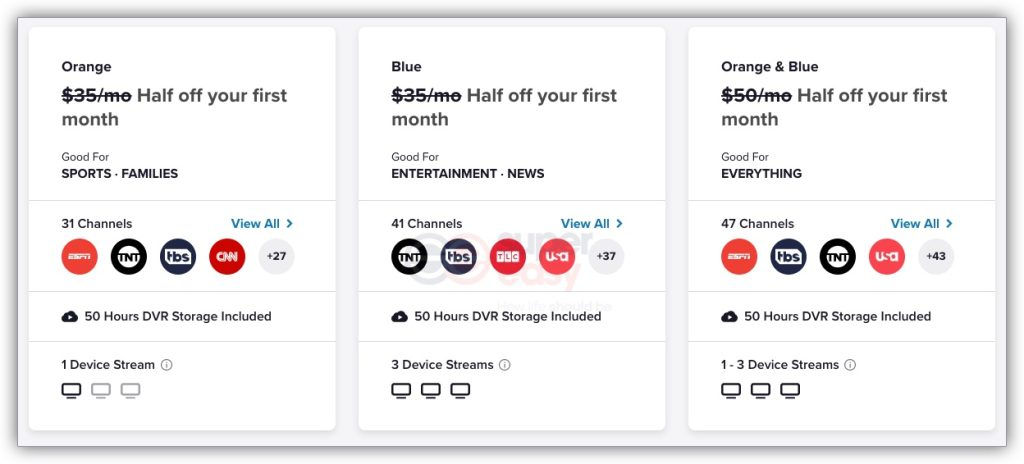 Sling TV plans