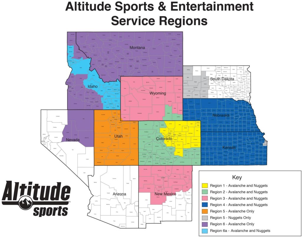 Altitude Sports & Entertainment service regions