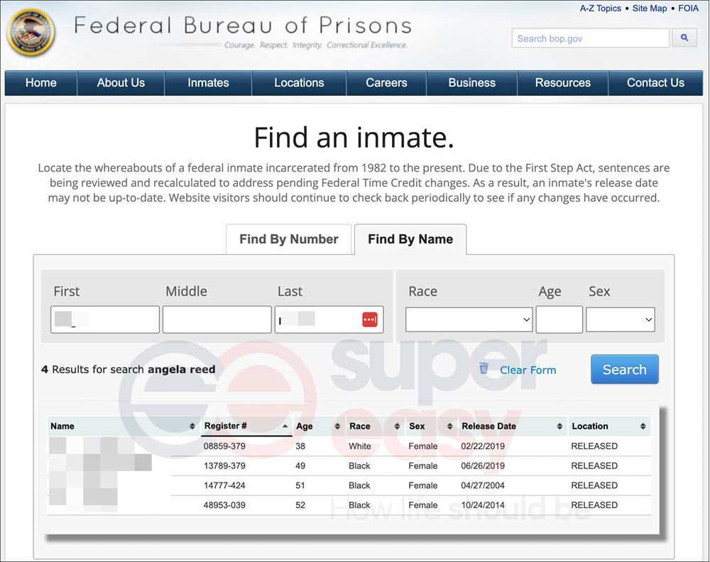 Federal Records Online | How do I find out a federal inmates charges