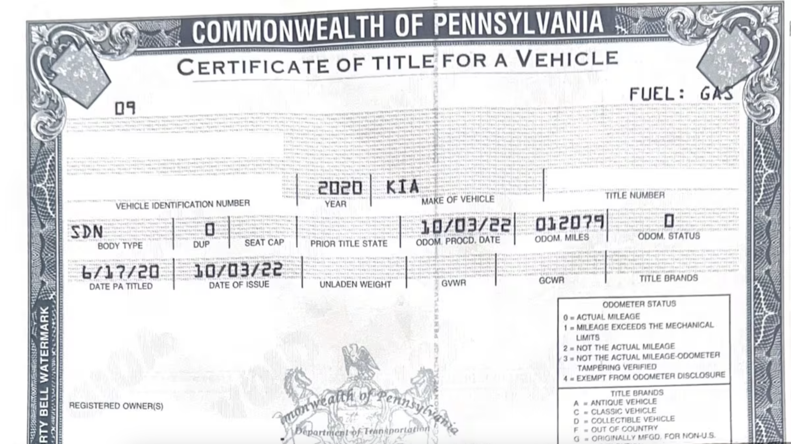 Pennsylvania Title Search | Get Car Title & History by VIN