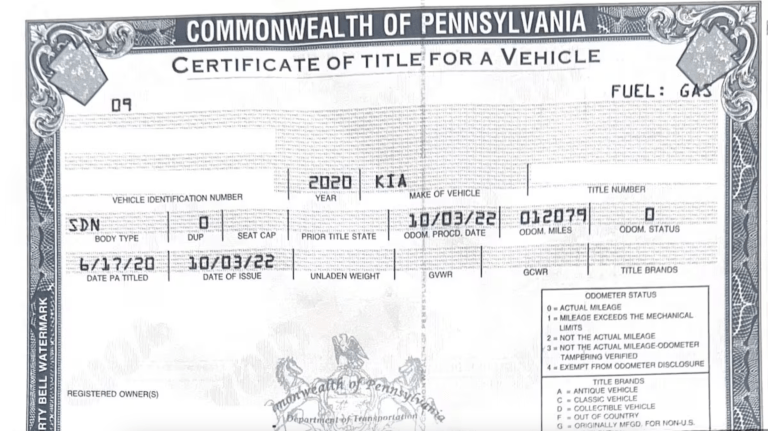 Pennsylvania Title Search | Get Car Title & History by VIN