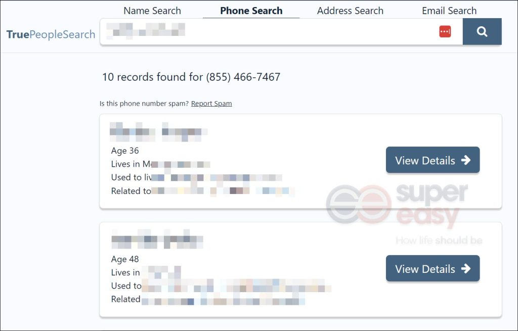 True People Search Phone Number Reverse Lookup